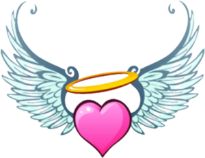 angel wings with heart